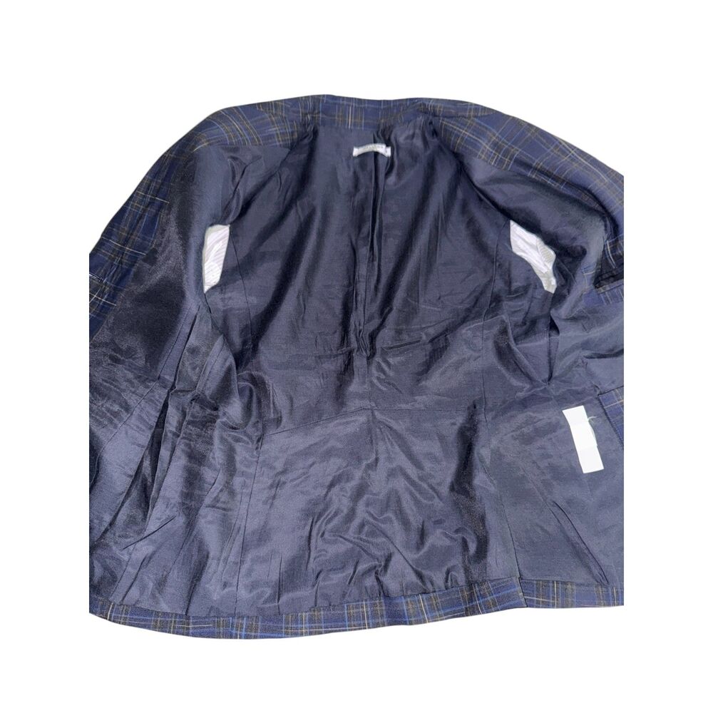 MM LaFleur The Ross Blue Plaid Virgin Wool Blend Blazer Skirt Suit Size 8 NEW - Picture 3 of 9
